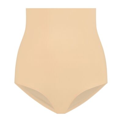 Unsichtbarer Brief mit hoher Taille Beige