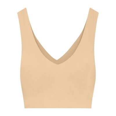 Bra Top V-Neck Beige