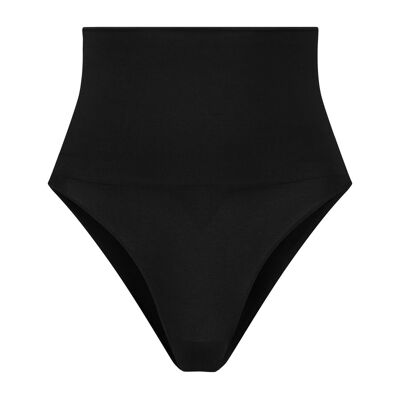 Slip taille haute sans coutures noir