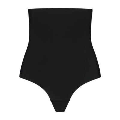 Sculpting Tanga de cintura alta Negro