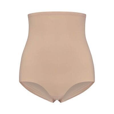 Braguita Sculpting de Cintura Alta Beige