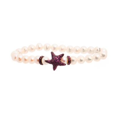 PULSERA LANCASTER JLA-BR-STAR-5-WH