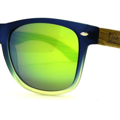 SUNGLASSES 135 WAY - BICOLOR BLUE / GREEN - GREEN