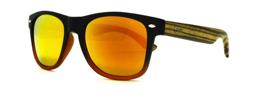 Sunglasses 136 way - bicolor black / red - red