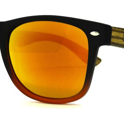 Sunglasses 136 way - bicolor black / red - red