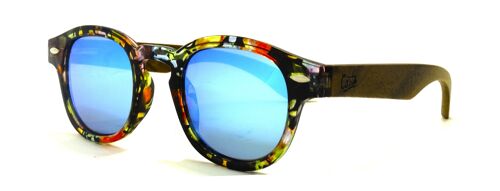 Sunglasses 063 beach - flowers - blue