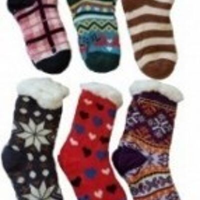 Thick Padded Winter Socks - Mixed Designs - Size 39-42