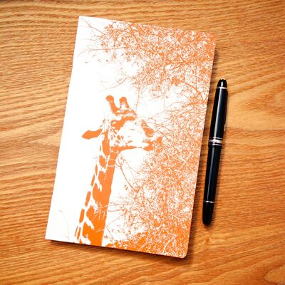 Cuaderno A5 - Animales jirafa - 64 páginas a rayas