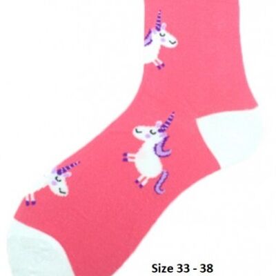 SOK8 Socken Einhorn Größe 33 - 38 Für Kinder