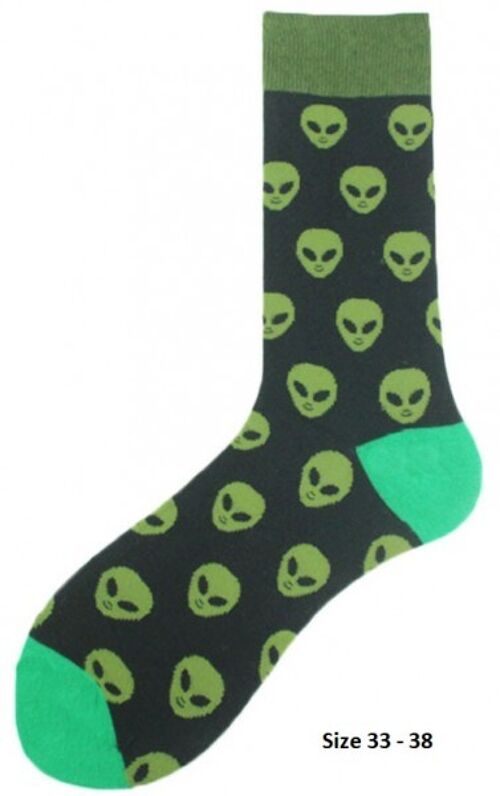 SOK11 Socks Aliens Size 33 - 38 For Kids