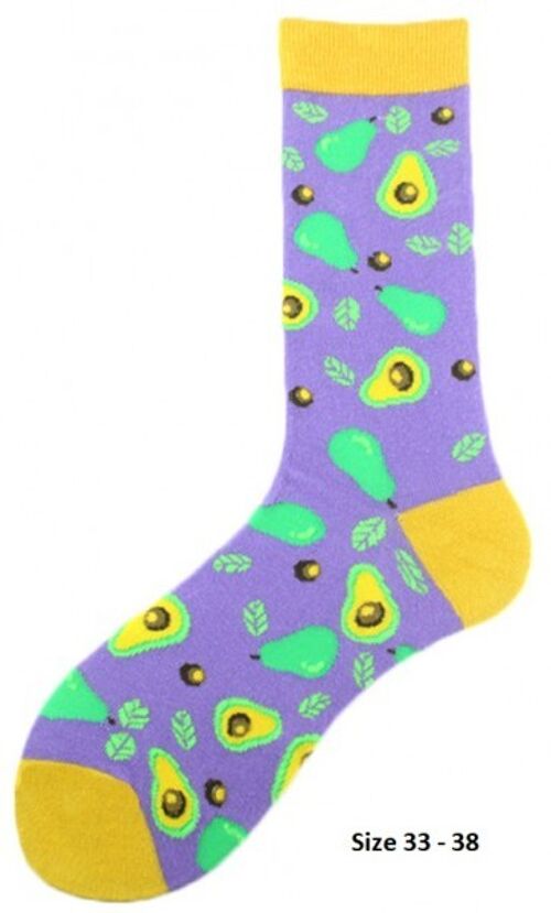 SOK9 Socks Avocados Size 33 - 38 For Kids