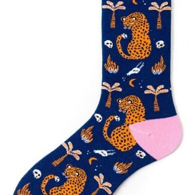 SOK2 Socken Leopard Gr. 33 - 38 Für Kinder