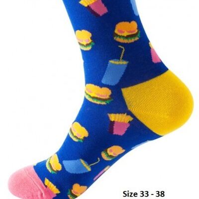 SOK16 Socken Snacks Größe 33 - 38 Für Kinder
