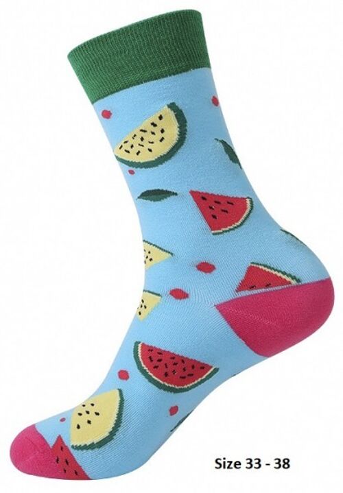 SOK15 Socks Watermelon Size 33 - 38 For Kids