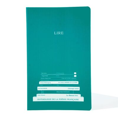 Cuaderno de lectura A5 - Leer - 128 páginas rayadas - Encuadernación cosida