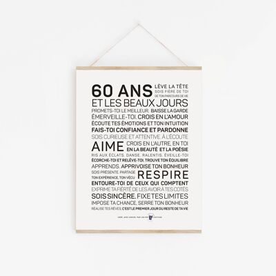 Poster 60 years - female version - A2