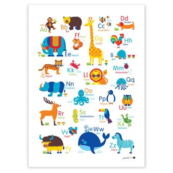 Affiche ABC animale 1