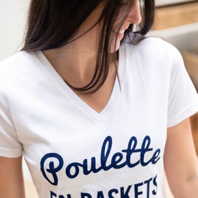 T-shirt Poulette en baskets