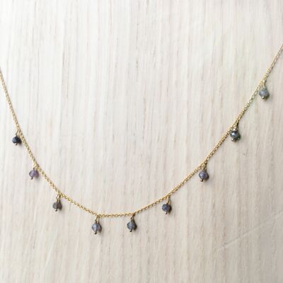 GLING NECKLACE - gray blue