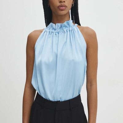 Top Elisabeth in raso con giromanica all'americana - CK08090
