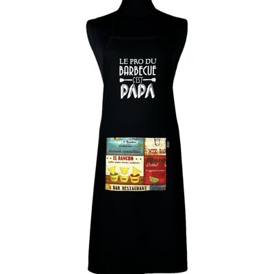 Apron, "The barbecue pro is dad" black