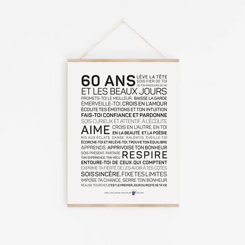 Affiche 60 ans - version homme - A2