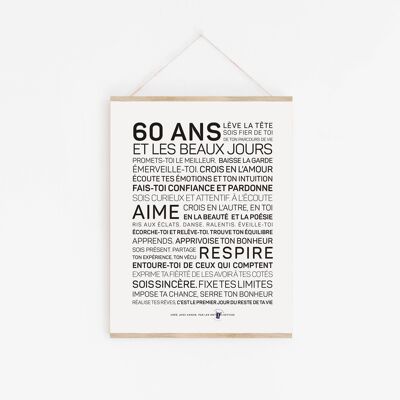 Poster 60 years - men's version - A2