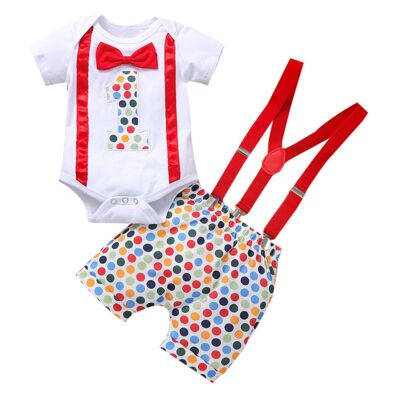 Set 1° compleanno bambino «Pois rossi»