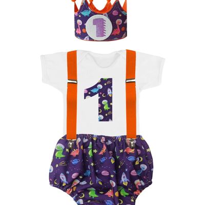 Boy's Birthday Set "Dinosaurs Diaper Cover"