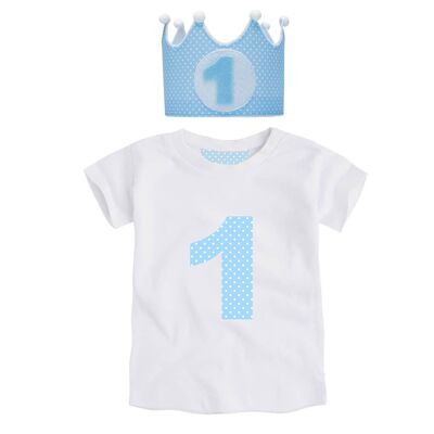 Set compleanno bambino «Pois blu»