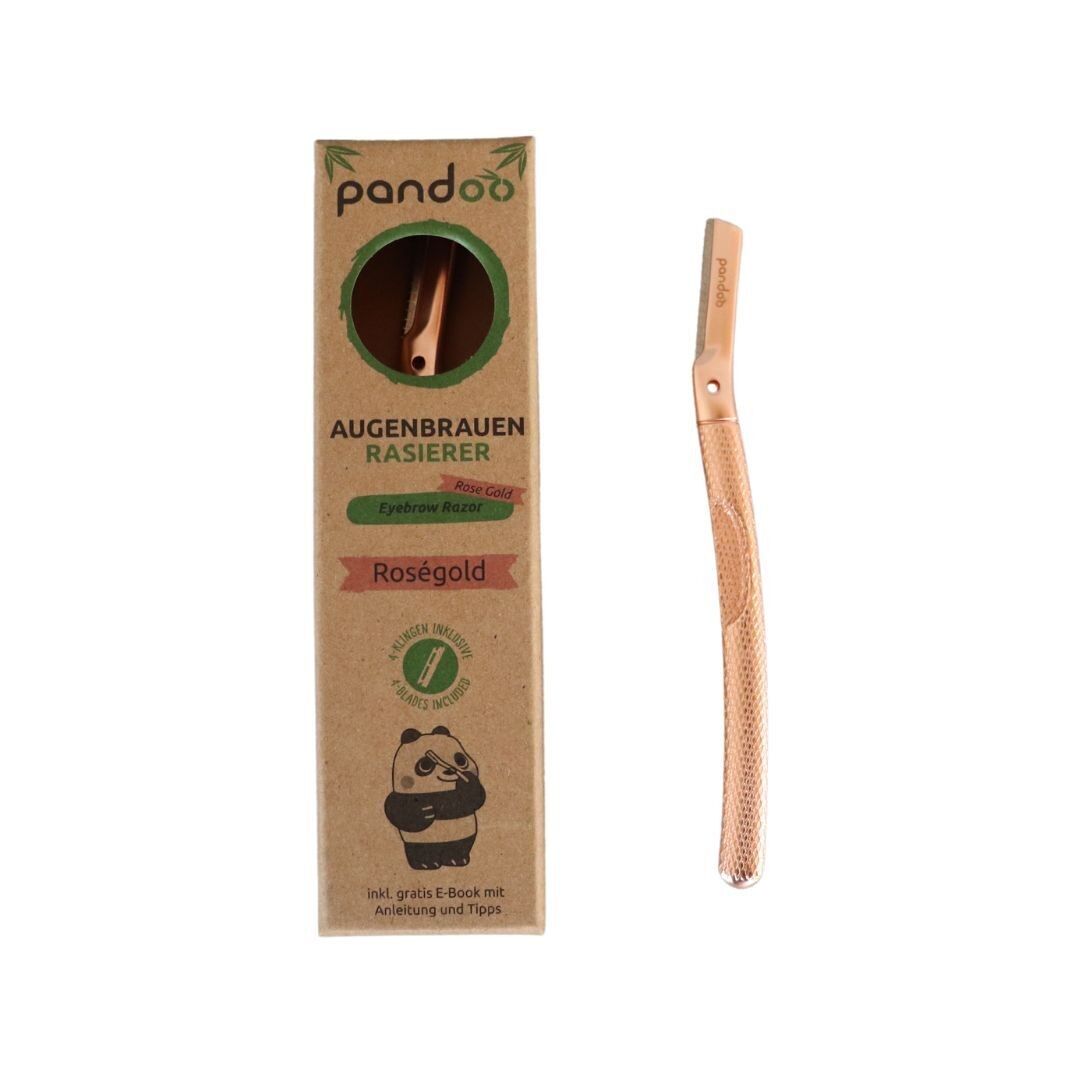 Metal Eyebrow Razor | incl. 4 blades | rose gold