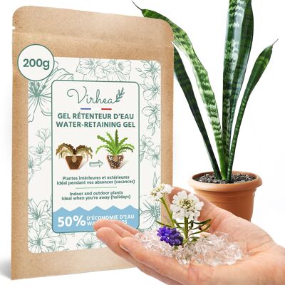 Gel retenedor de agua para plantas en gránulos - 200g