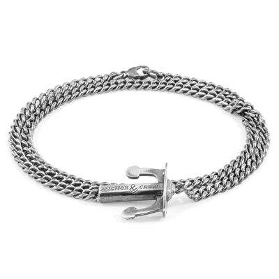 Bracelet chaîne en argent double Union Anchor