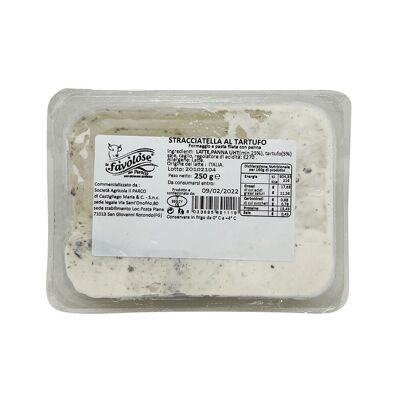 Queso fresco - Stracciatella al tartufo - Stracciatella de Puglia con trufa - leche de vaca (250g)