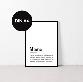 Définition de maman: affiche A4 3