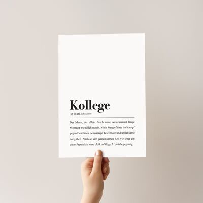 Kollege Definition: DIN A4 Poster