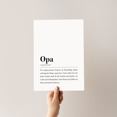 Opa Definition: DIN A4 Poster
