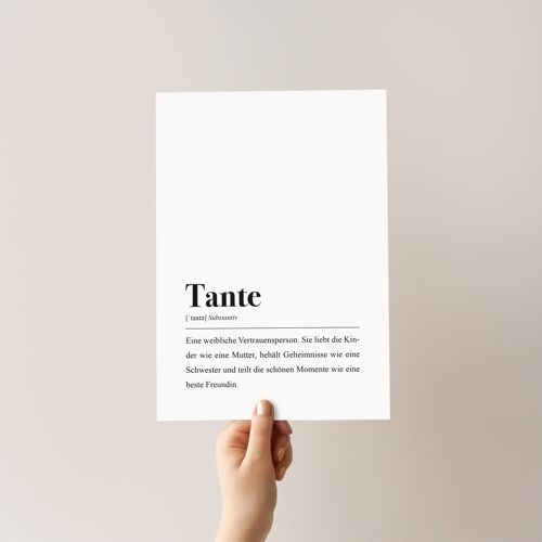 Tante Definition: DIN A4 Poster