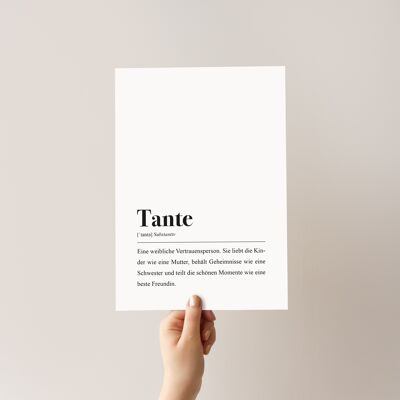 Tante Definition: DIN A4 Poster