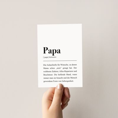 Postkarte: Papa Definition