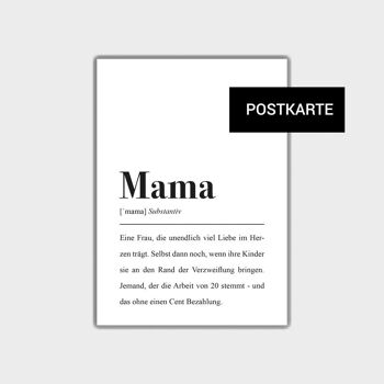 Carte postale: définition de maman 2