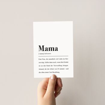 Carte postale: définition de maman 1