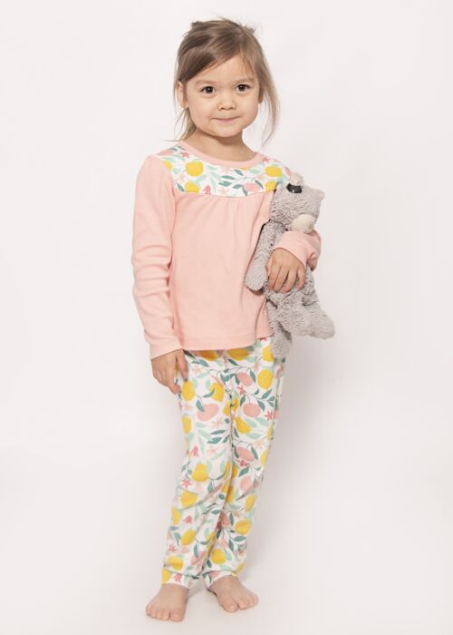 Lemon Grove Girls Jersey Pyjamas in Organic Cotton