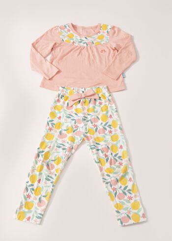 Pyjama en jersey pour filles Lemon Grove en coton biologique 2
