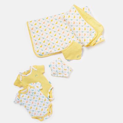 Little Ducks Set regalo di lusso per bebè 6 pezzi in cotone biologico