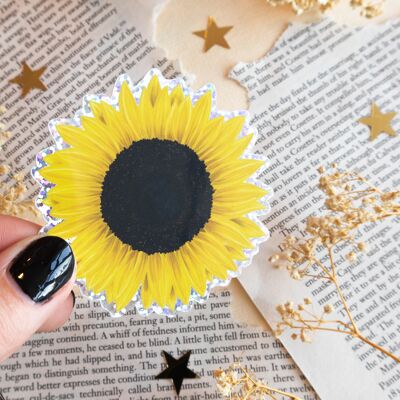 Glitter Holographic Sticker - Big Sunflower