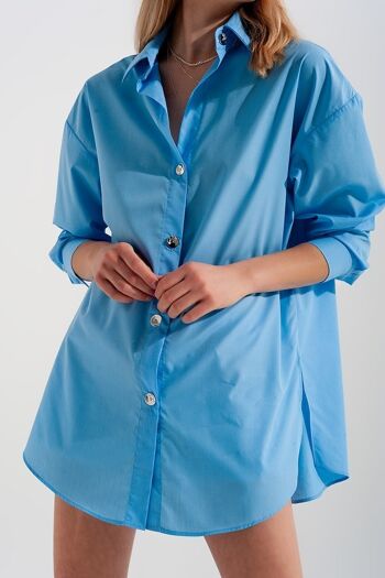 Chemise boyfriend bleu taille un 6