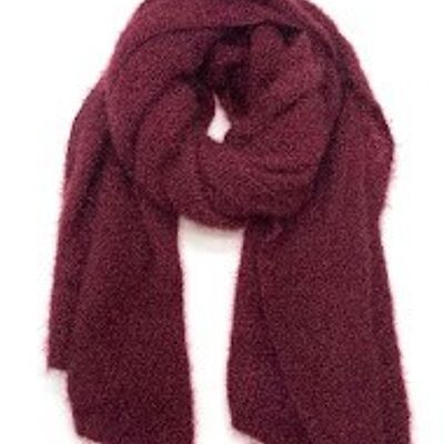 ana mohair touch scarves - burgundy