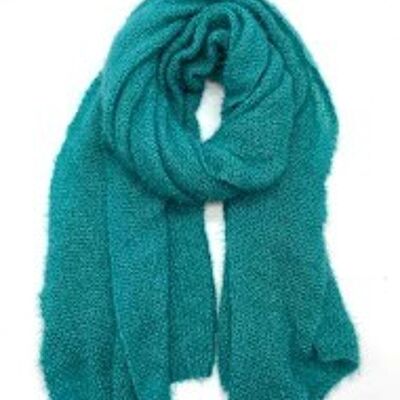 ana mohair touch scarves - turquoise
