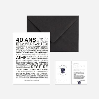 Affiche format mini 40 ans - version femme